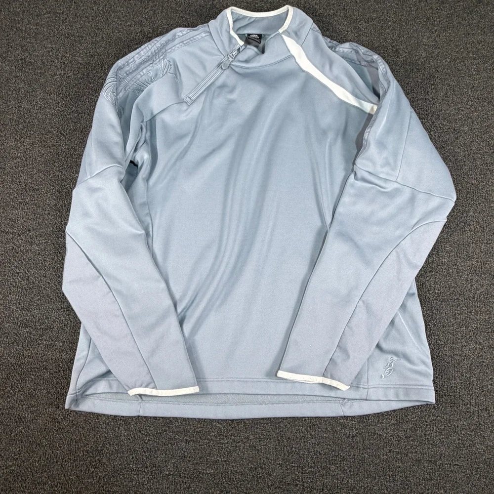 Adidas Pullover Mens XL Predator Pulse 2004 Blue Dragon Quarter Zip Rare EUC